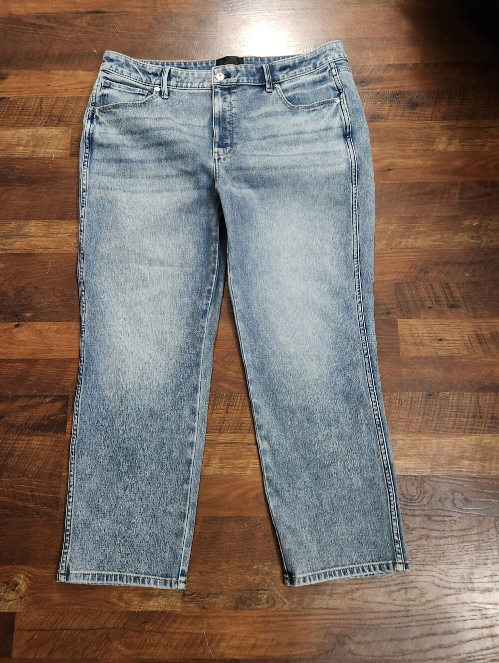 Women's White House Black Market High-Rise Straight Sculpt Denim Jeans